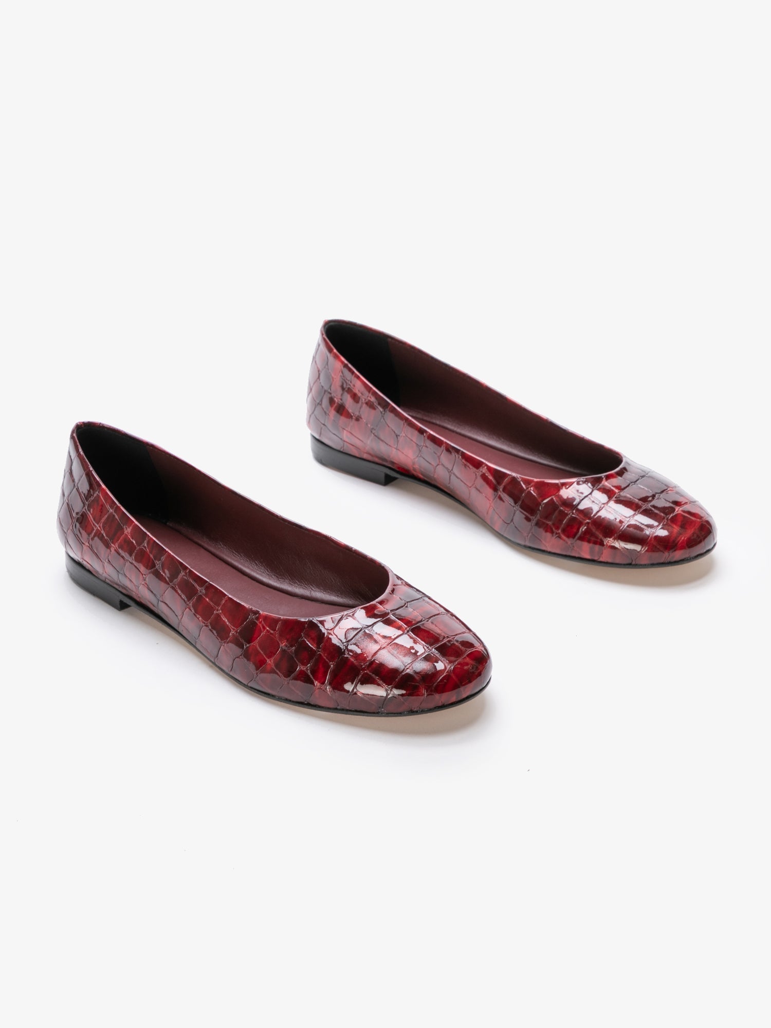 PDP2:CHERRY RED CROCO PATENT LEATHER