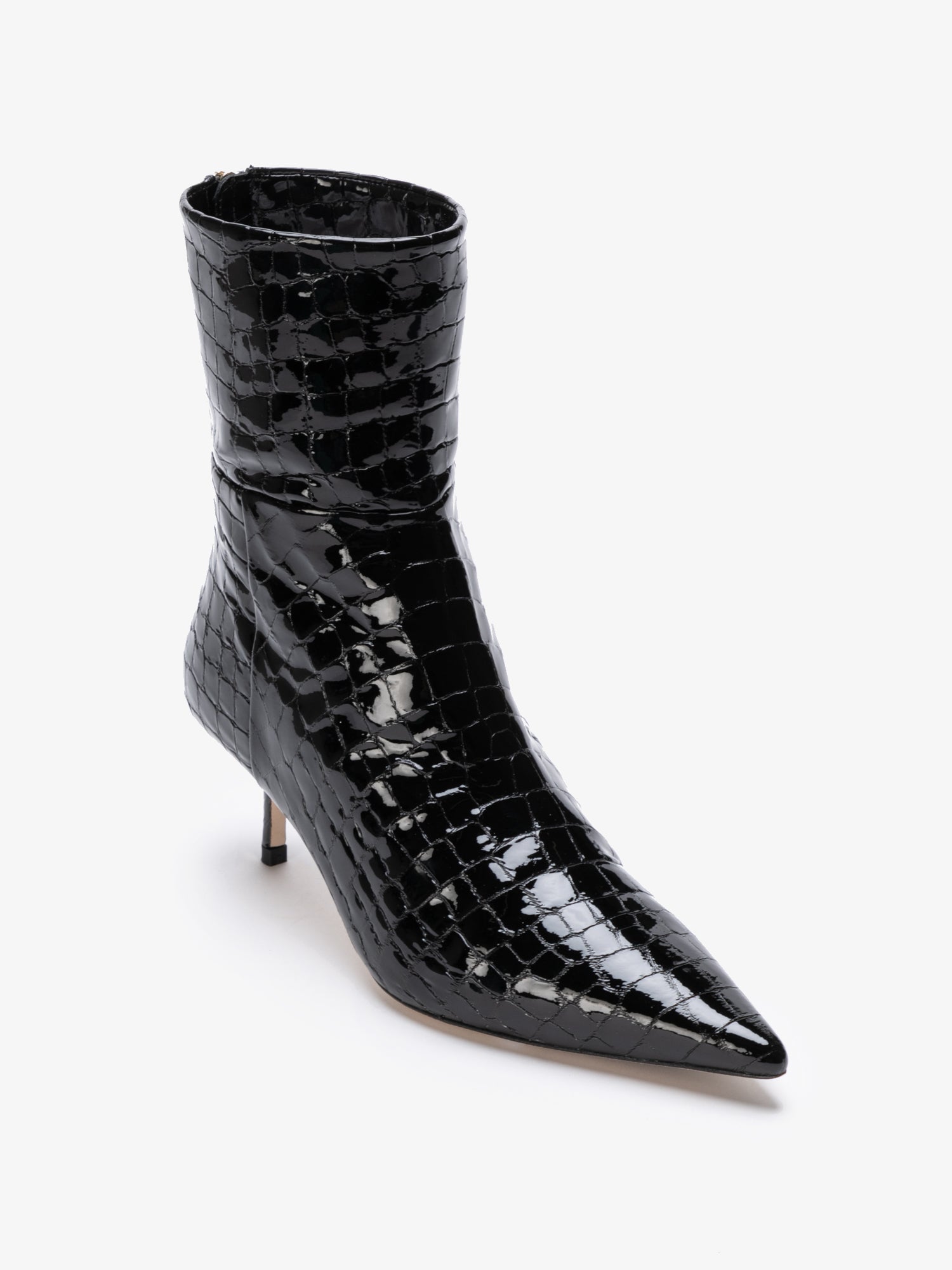 PDP2:BLACK CROCO PATENT LEATHER