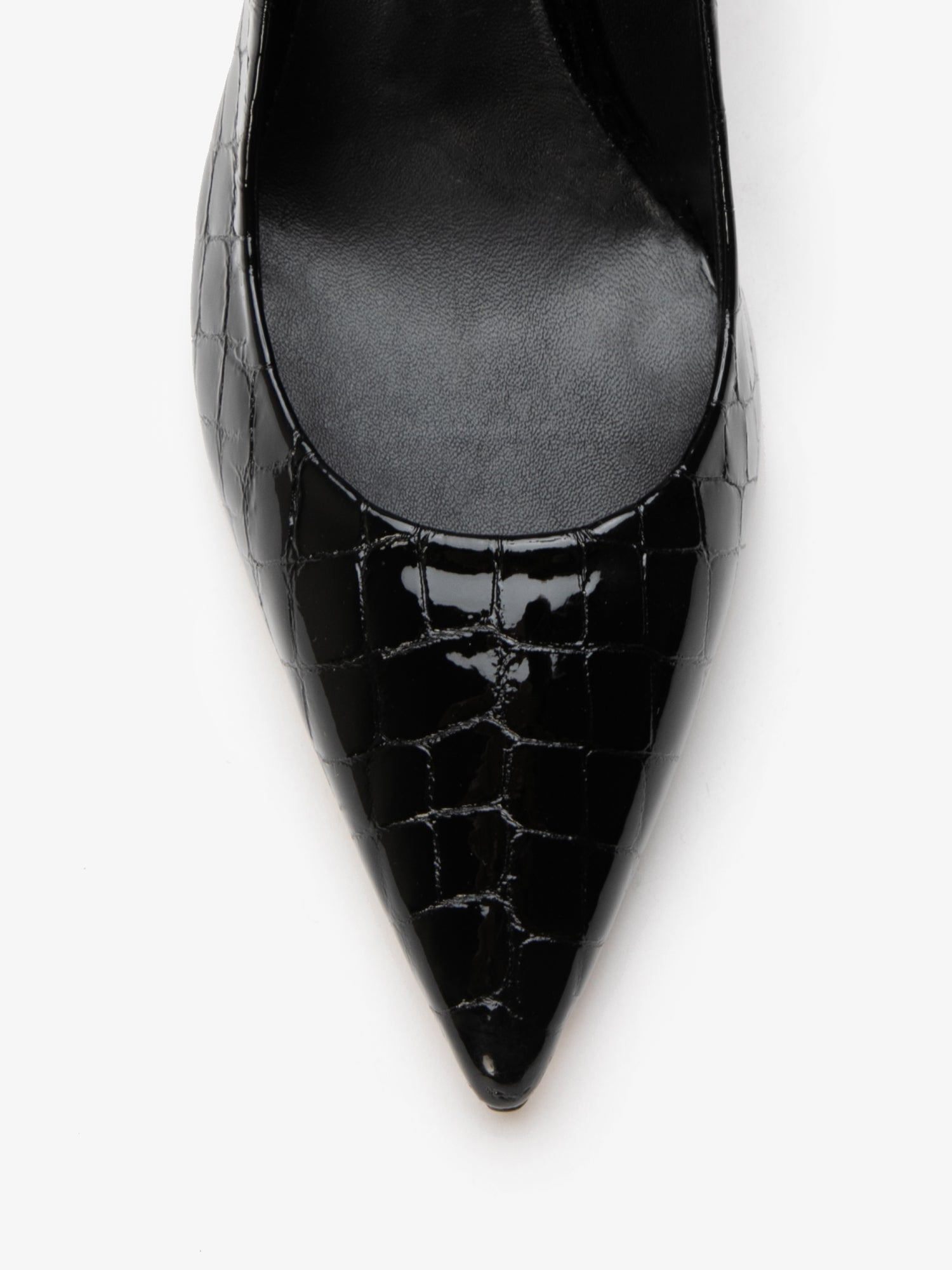 PDP2:BLACK CROCO PATENT LEATHER